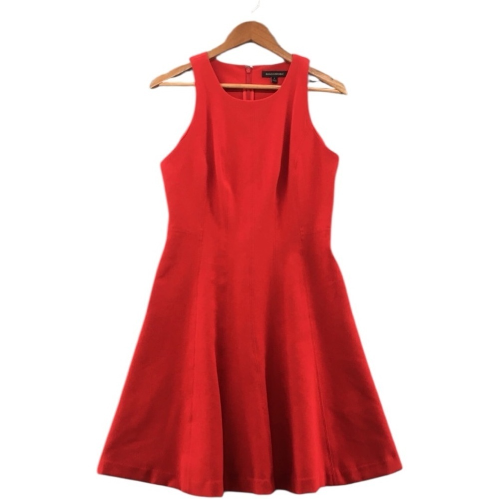 Banana Republic Mad Men Collection Red Fit & Flare Dress Size 14